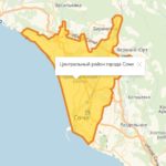Выделенный район на интерактивной Яндекс Карте