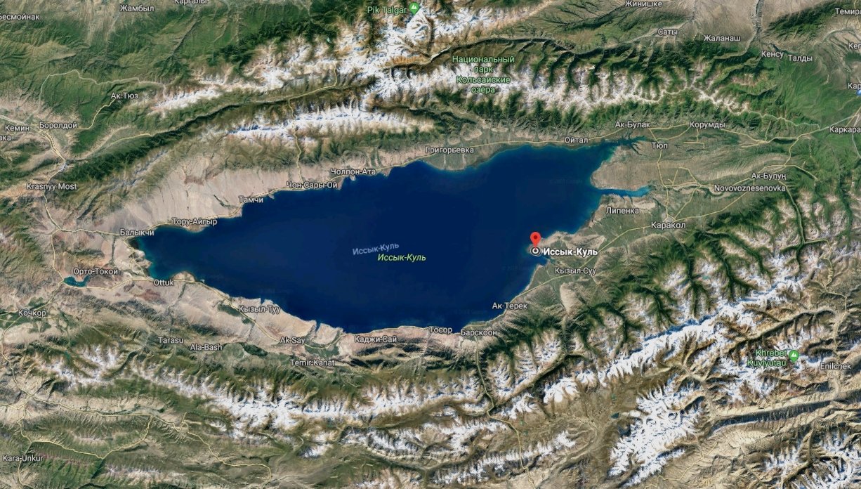 Карта озера иссык куль с пансионатами и гостевыми